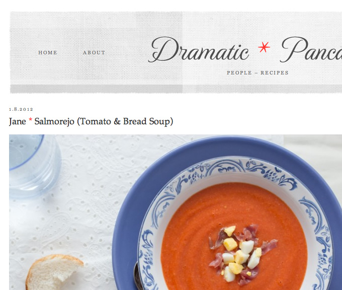 Dramatic Pancake - Food Blog Design