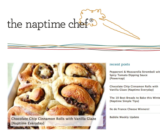 The Naptime Chef - Food Blog Design