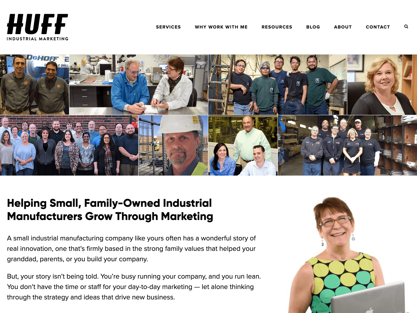 Huff Industrial Marketing - Website Redesign for Industrial Manufacturers