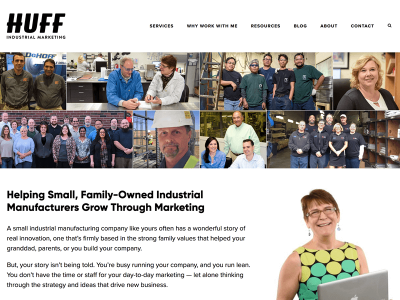 Huff Industrial Marketing - Industrial Manufacturer Website Redesign